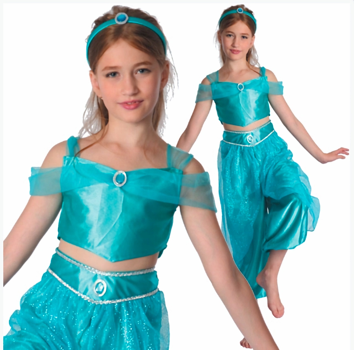 Genie Arabian Persian Harem Girl's Child costume Blue