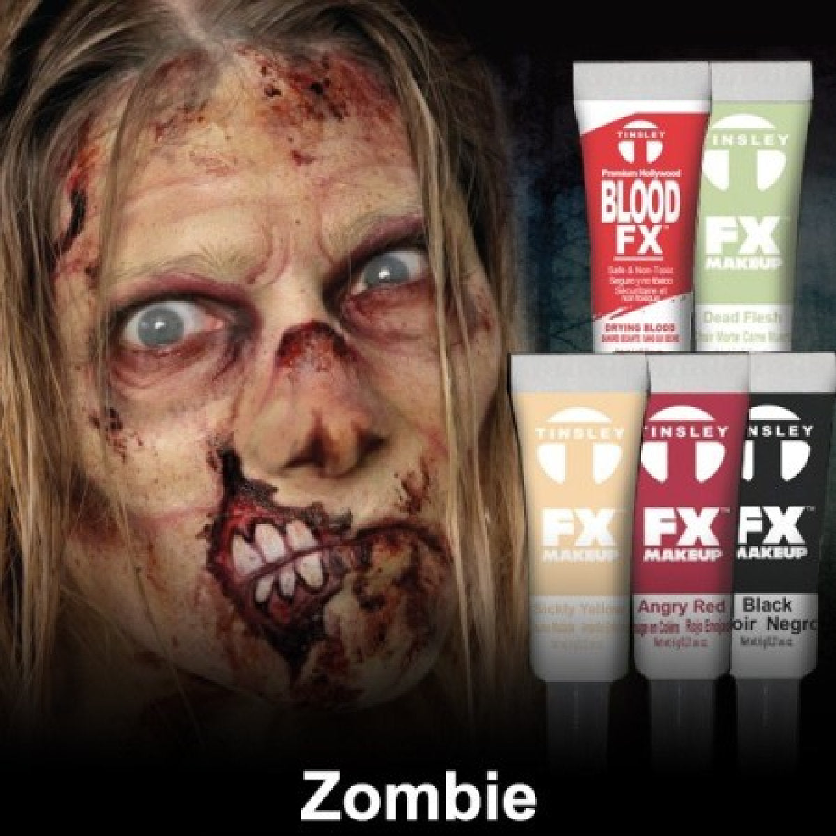 Zombie FX Make Up Palette Set Tinsley Water Based Transfer Resistant