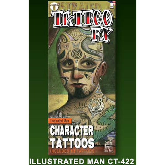 Illustrated Man Temporary Tattoo Tinsley Special FX Make up