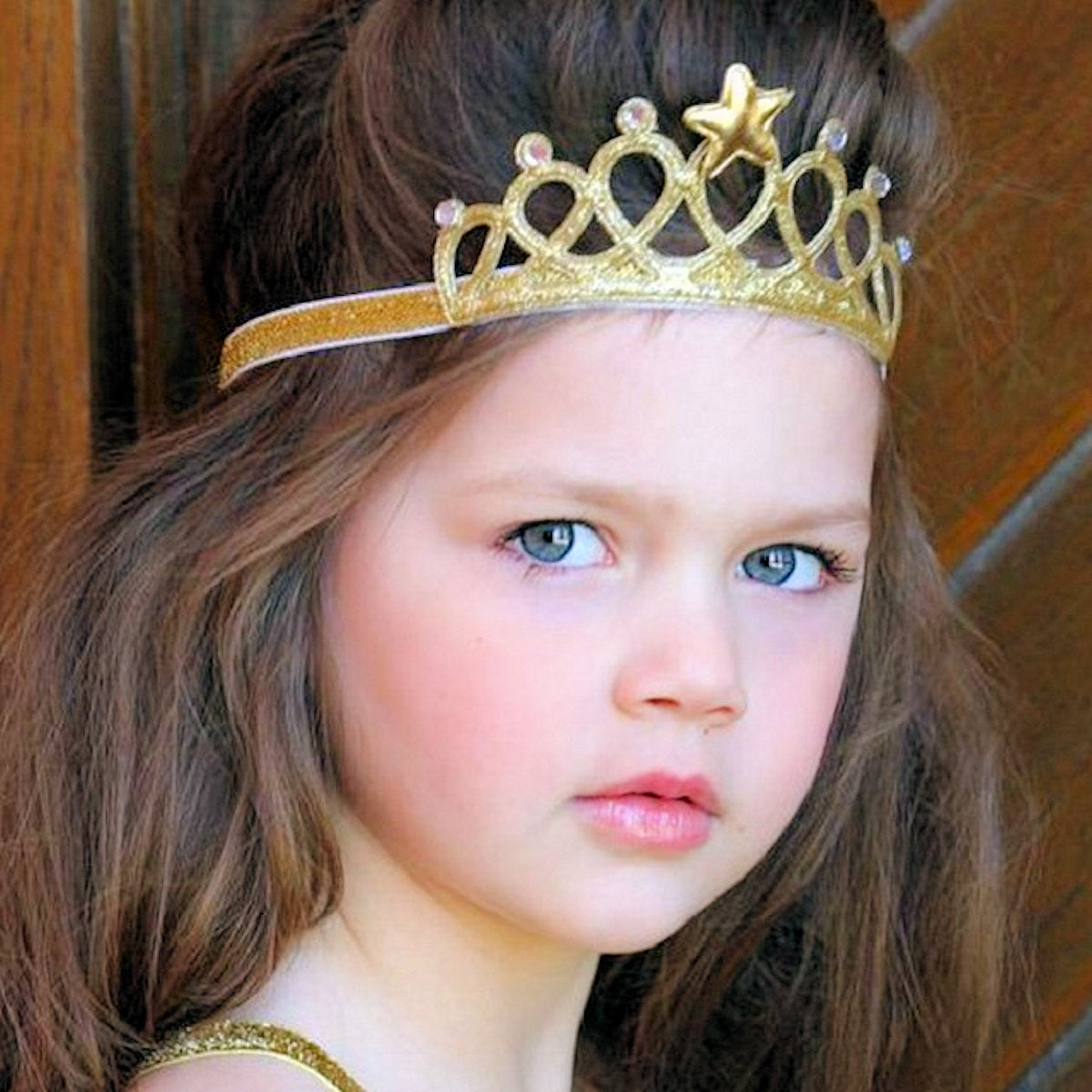 Crown Headband Princess Tiara Child Party Hair Accessory Silver Gold Pink Blue