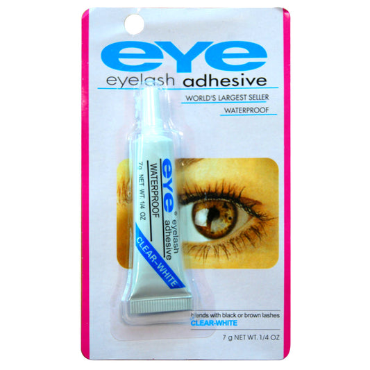 EYE Eyelash Adhesive 7gm Clear-White Waterproof glue Dries Clear