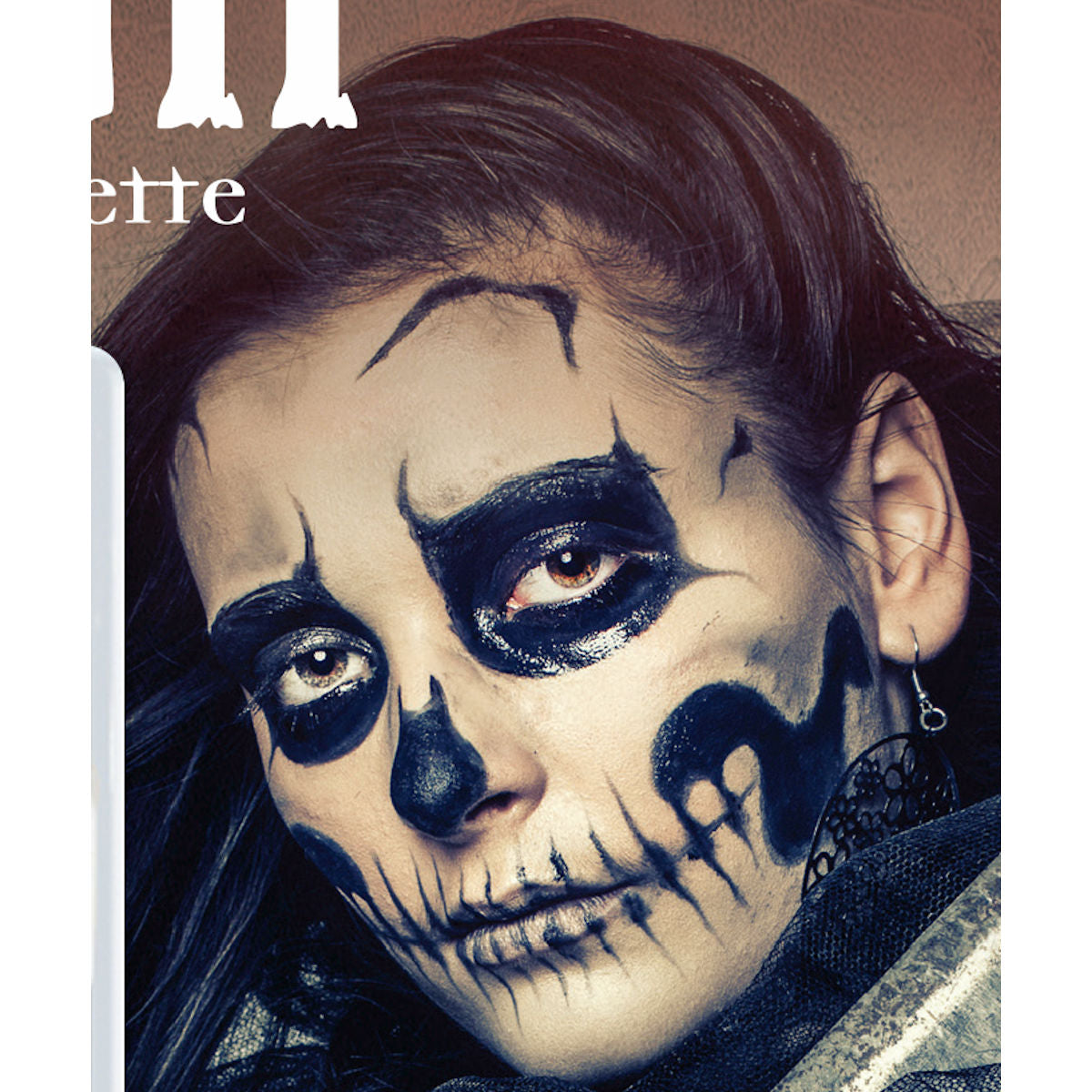 Skull Halloween Tri-Colour Makeup Palette Special FX Fancy Dress face make-up
