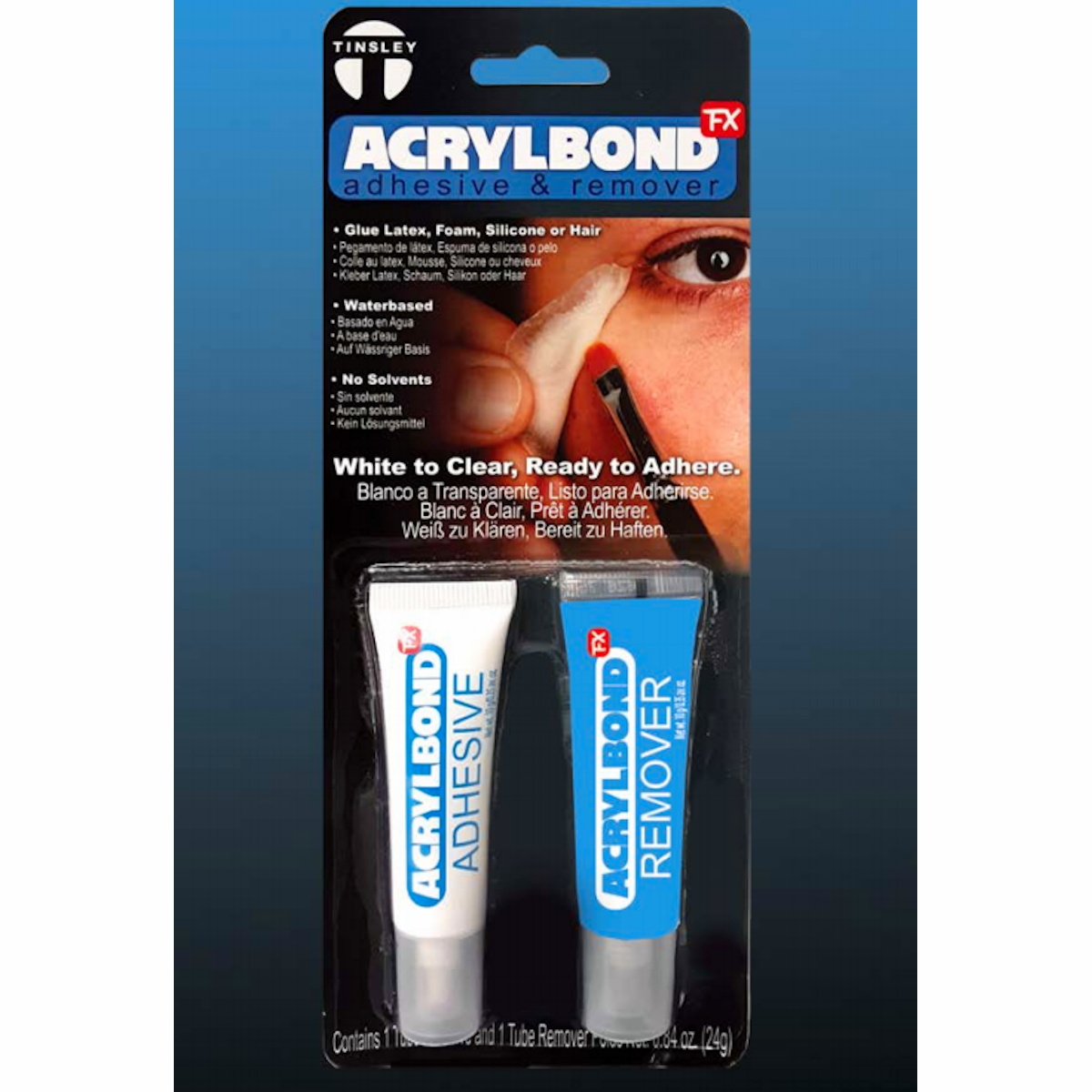 Tinsley Acrylbond Adhesive and Remover Set Make up Special FX Prostetics Adhesive