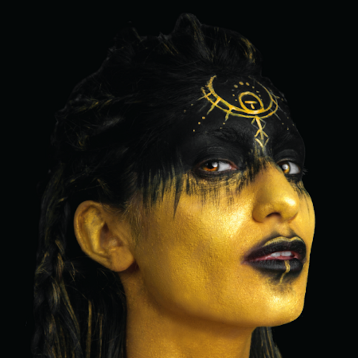 Face Paint Gold Day-Glo-Colour Professional Makeup Special FX Tinsley Black Label