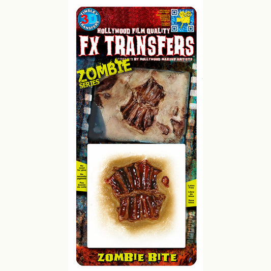 Zombie Bite 3D FX Transfer Tinsley Temporary Halloween Special FX Make Up