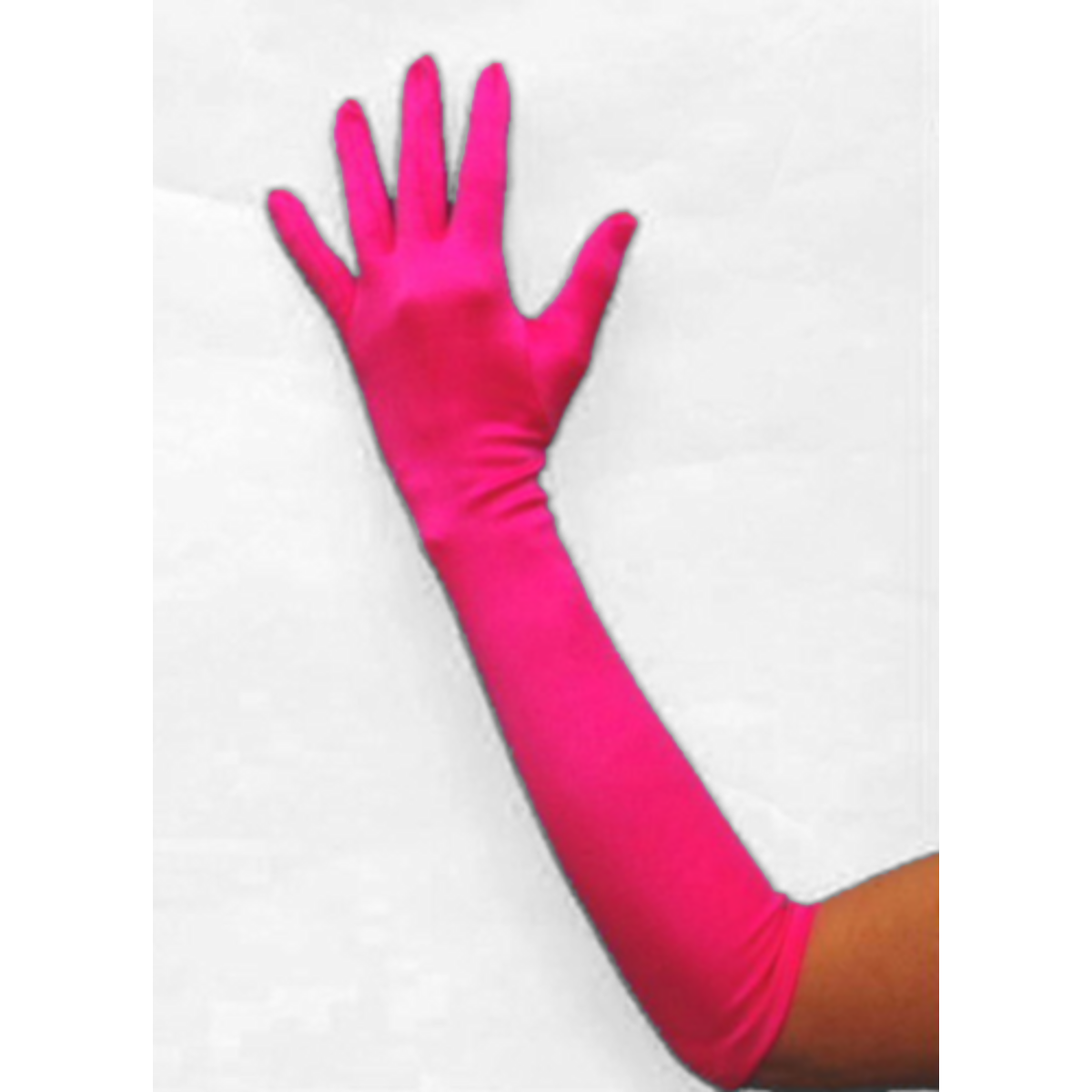 High Quality Stretch Satin Long Opera GLOVES Hot PINK Costume & Formal