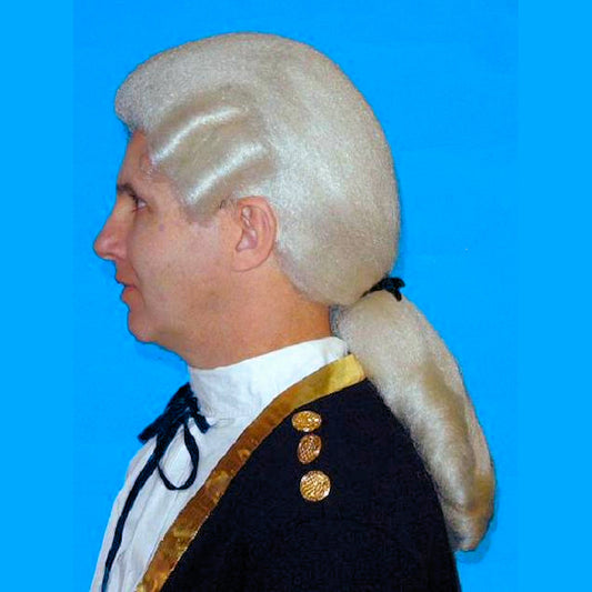Colonial George Washington Captain Cook Mozart Fancy Dress Costume WIG