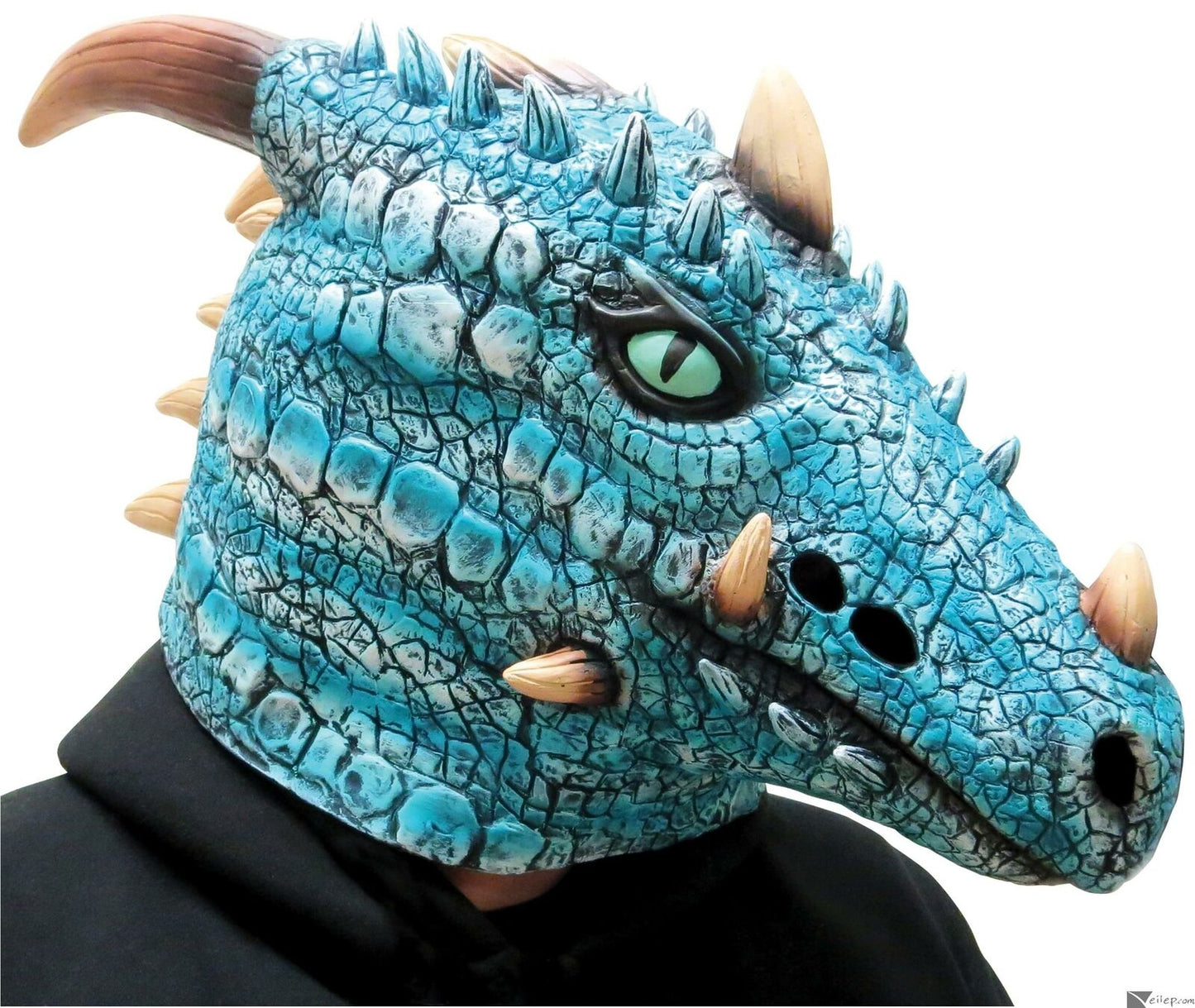 Deluxe Blue Ice Dragon Mask Latex Full Head GOT Fantasy Fun World