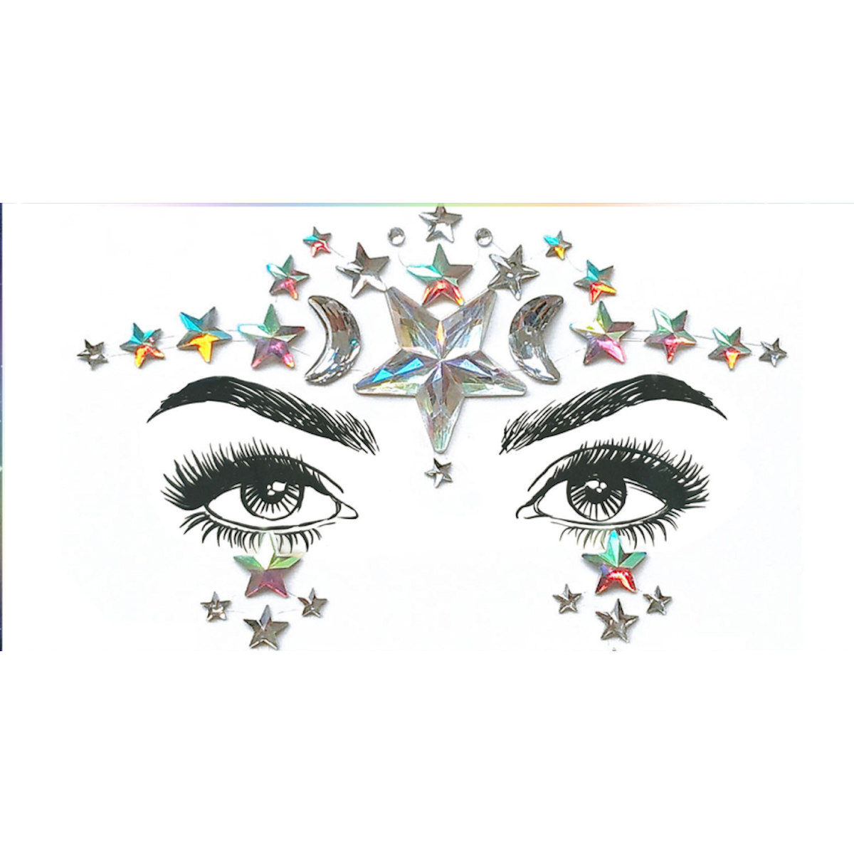 Face and Body Jewels - Celestial Temporary Tattoo Festival Make-up
