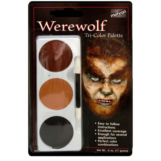 Mehron Werewolf Tri-Colour Makeup Palette Halloween Special FX Makeup