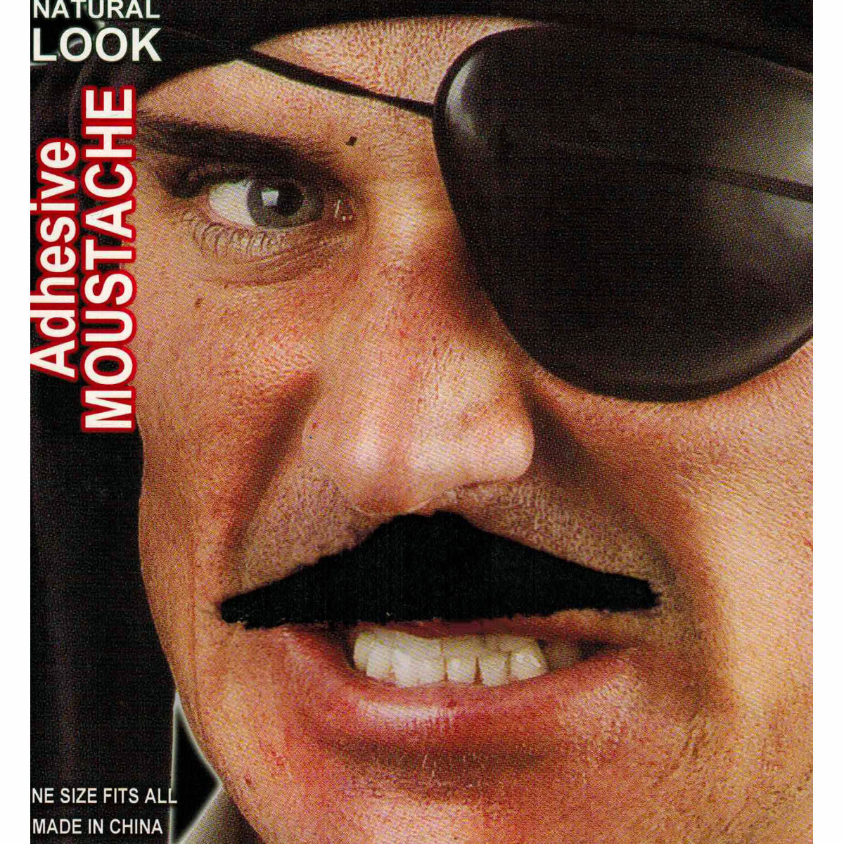 Men's Black Fake Cowboy Moustache