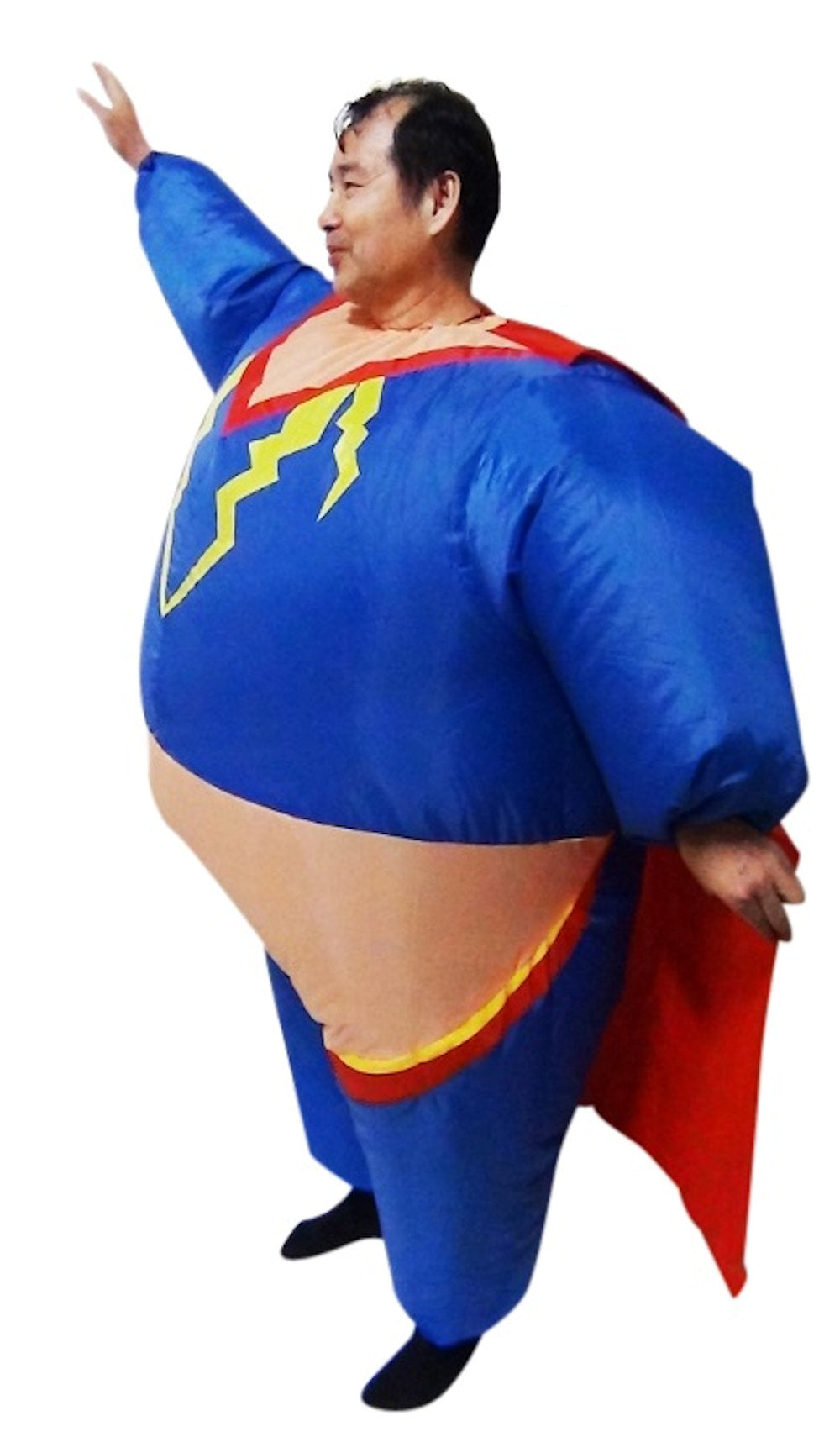 Superhero Fancy Dress Inflatable Suit -Fan Operated Adult Costume