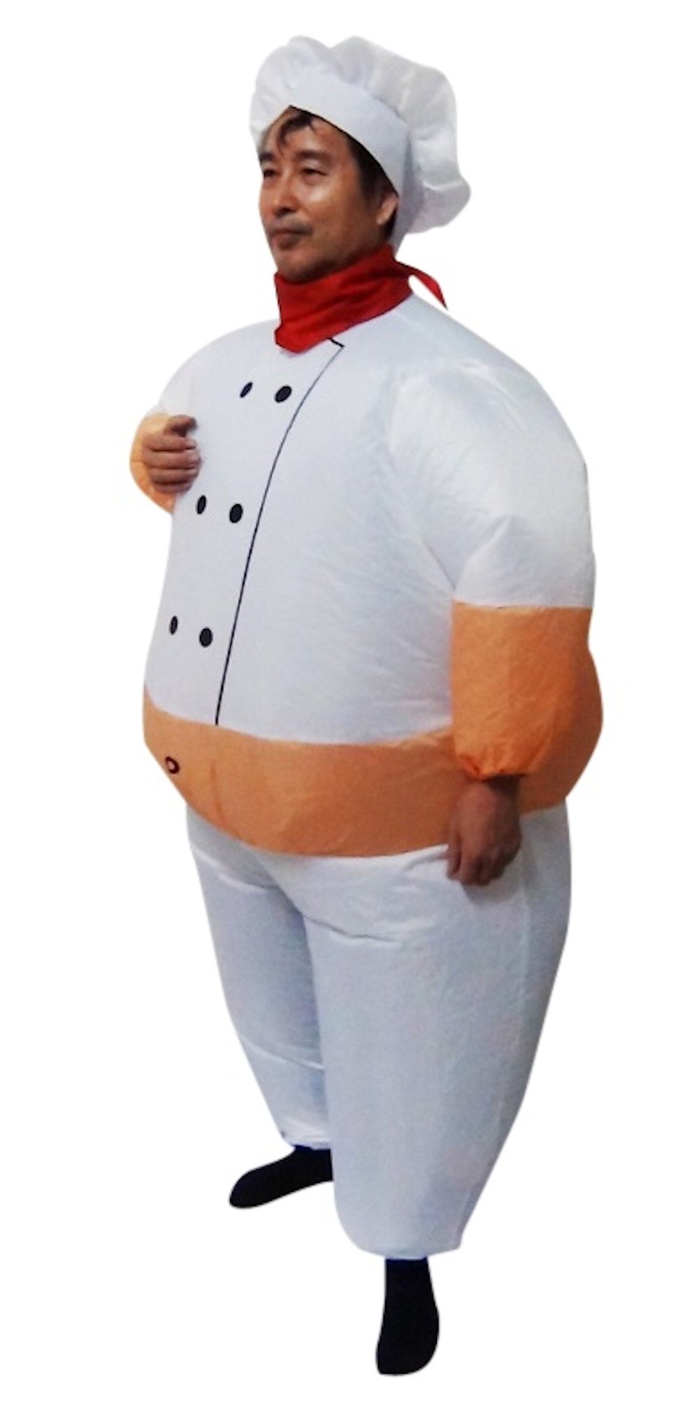 Chef Fancy Dress Inflatable Suit -Fan Operated Adult Costume