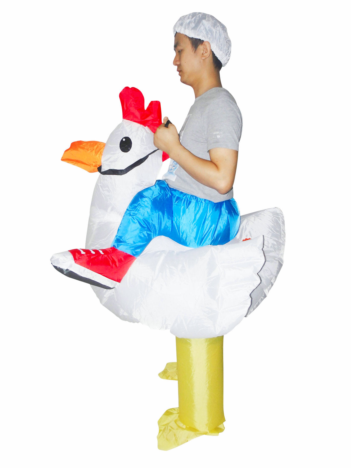 Chicken Cowboy Inflatable Fun Costume Adult Size