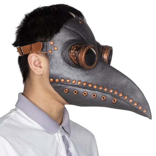The Black Plague Latex Mask Fancy Dress Halloween Costume Accessory