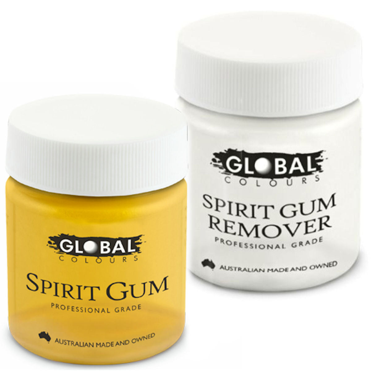 Global Spirit Gum Adhesive & Remover SET Makeup Special Effects 45ml tubs