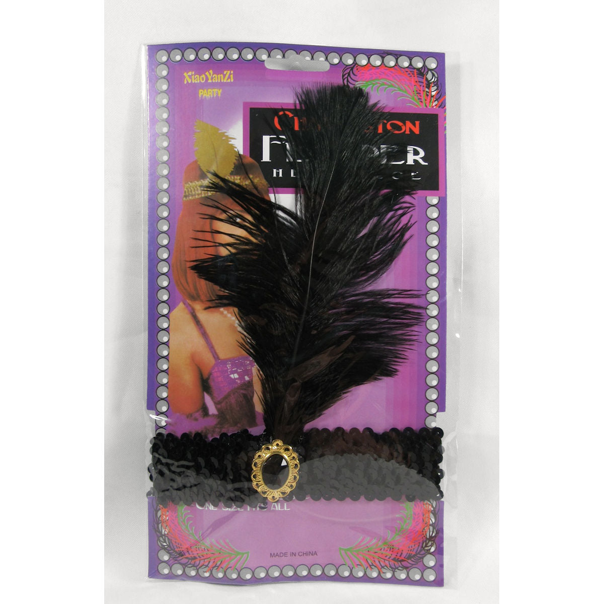 20's Gatsby Flapper Black Sequin Headband