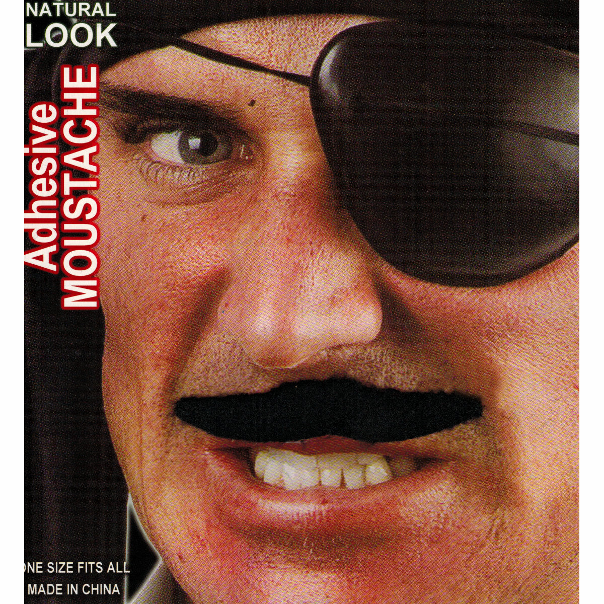 Men's Black Fake Pirate Moustache
